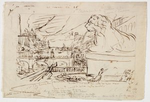 Sketch for Destruction, from the Course of Empire Series by Thomas Cole